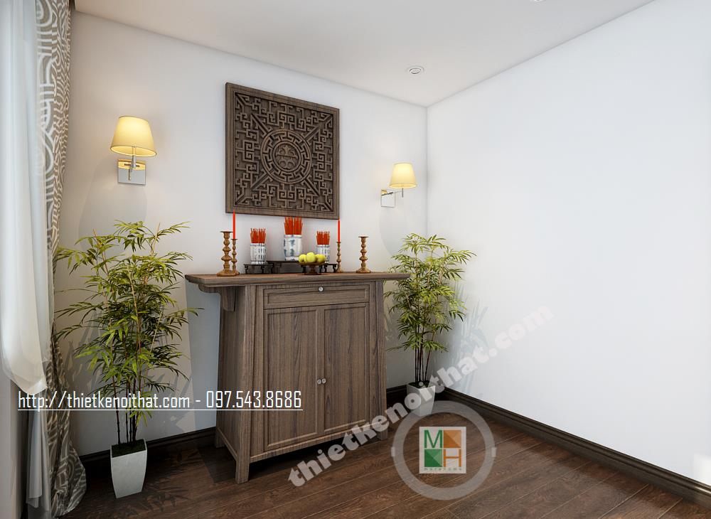 Bàn Thờ Tổ Tiên gỗ tự nhiên - Mẫu 03